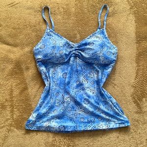 Blue Bandanna Padded Tank Top